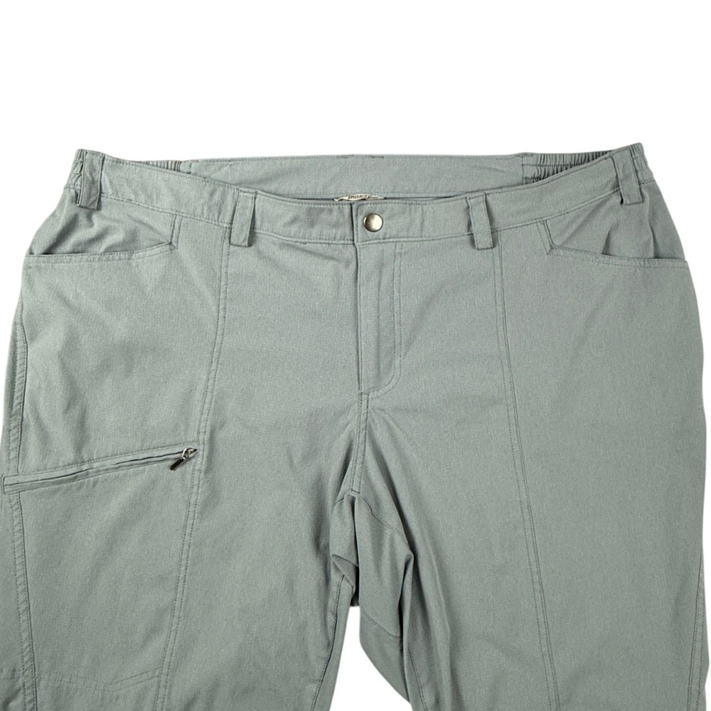 Duluth Trading Co Women Sage Green Hiking Pants Roll Up Convertible 20W x 31